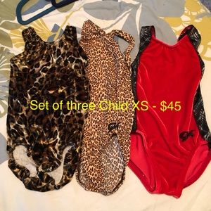Children’s gymnastics leotards.